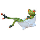 Funny Resin 3D Frog Bathtub Novelty Gifts Figurine Office Desk Decorative Crafts