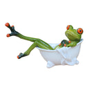 Funny Resin 3D Frog Bathtub Novelty Gifts Figurine Office Desk Decorative Crafts