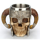 Stainless Steel Horror 3D Skull Design Mug Halloween Decor Beer Wine Coffee Rum Water Cup