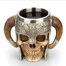 Stainless Steel Horror 3D Skull Design Mug Halloween Decor Beer Wine Coffee Rum Water Cup