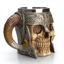 Stainless Steel Horror 3D Skull Design Mug Halloween Decor Beer Wine Coffee Rum Water Cup
