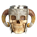 Stainless Steel Horror 3D Skull Design Mug Halloween Decor Beer Wine Coffee Rum Water Cup