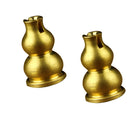 2pcs Antique Brass Alloy Calabash Gourd Incense Burner Holder