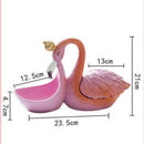 Pink Flamingo Sandwich Biscuit Candies Holder Tray, Party Supplies Food Serving Bowl, Jewelry, Earrings, Keys Case