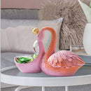 Pink Flamingo Sandwich Biscuit Candies Holder Tray, Party Supplies Food Serving Bowl, Jewelry, Earrings, Keys Case