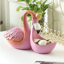 Pink Flamingo Sandwich Biscuit Candies Holder Tray, Party Supplies Food Serving Bowl, Jewelry, Earrings, Keys Case