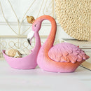 Pink Flamingo Sandwich Biscuit Candies Holder Tray, Party Supplies Food Serving Bowl, Jewelry, Earrings, Keys Case