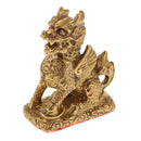 Feng Shui Brass Chi Lin/Qilin Kylin Dragon Horses Kirin Wealth Prosperity Statue for Home Decoration
