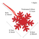 10pcs Felt Snowflake Pendants ChristmasTree Ornaments Window Home Decor Red