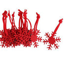 10pcs Felt Snowflake Pendants ChristmasTree Ornaments Window Home Decor Red