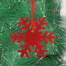 10pcs Felt Snowflake Pendants ChristmasTree Ornaments Window Home Decor Red