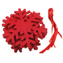 10pcs Felt Snowflake Pendants ChristmasTree Ornaments Window Home Decor Red
