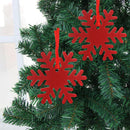 10pcs Felt Snowflake Pendants ChristmasTree Ornaments Window Home Decor Red
