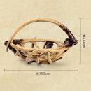 Hand Woven Grass Woven Storage Basket Food Fruits Snack Candies Biscuits Holder Container, Handed Shop Tote Bag Bin Hamper