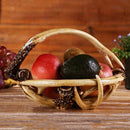 Hand Woven Grass Woven Storage Basket Food Fruits Snack Candies Biscuits Holder Container, Handed Shop Tote Bag Bin Hamper