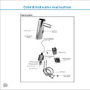 NEW Kitchen Bathroom Automatic Faucet Basin Sink Faucet Auto Infrared Sensor Tap, Single Cold Water Tap, Water-Saving