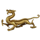 Chinese Folk Beast God Golden Copper Lucky Dragons Fengshui Figurine Decor 4-set - East/West/North/South Orientation