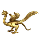 Chinese Folk Beast God Golden Copper Lucky Dragons Fengshui Figurine Decor 4-set - East/West/North/South Orientation