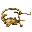 Chinese Folk Beast God Golden Copper Lucky Dragons Fengshui Figurine Decor 4-set - East/West/North/South Orientation