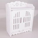 Door Style White Wall Mounted Toiletries Storage Holder Organizer PVC Plastic