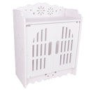 Door Style White Wall Mounted Toiletries Storage Holder Organizer PVC Plastic
