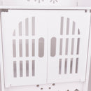 Door Style White Wall Mounted Toiletries Storage Holder Organizer PVC Plastic