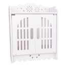 Door Style White Wall Mounted Toiletries Storage Holder Organizer PVC Plastic
