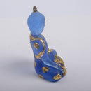 Resin Buddha Seated Sculpture Statue Desktop Table Ornaments Figurine (LxWxH)4.33x2.76x6.30inches By Hand-Curved
