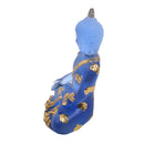 Resin Buddha Seated Sculpture Statue Desktop Table Ornaments Figurine (LxWxH)4.33x2.76x6.30inches By Hand-Curved