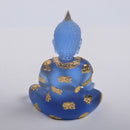 Resin Buddha Seated Sculpture Statue Desktop Table Ornaments Figurine (LxWxH)4.33x2.76x6.30inches By Hand-Curved