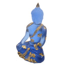 Resin Buddha Seated Sculpture Statue Desktop Table Ornaments Figurine (LxWxH)4.33x2.76x6.30inches By Hand-Curved