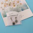 Fashion 1 Pair Women Crystal Round Circle Long Dangle Earrings Jewelry Charm
