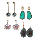 Fashion 1 Pair Women Crystal Round Circle Long Dangle Earrings Jewelry Charm