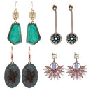 Fashion 1 Pair Women Crystal Round Circle Long Dangle Earrings Jewelry Charm