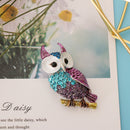 Fashion Women Multicolor Crystal Animal Owl Brooch Pin Breastpin Jewelry