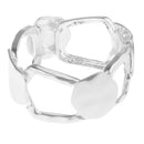 Womens Statement Bracelet Wide Stretch Bracelet Silver Cuff Bangle Bracelet