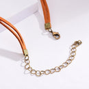 Women Round Circle Ring Pendant Choker Handmade Bohe Necklace Accessories