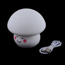 7-Color Changing Tap Control LED Cute Mushroom Baby Night Light Lamp,Soft Silicone Surface,Rechargeable