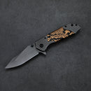 LAOTIE X66 200mm Stainless Steel Folding Knife Outdoor Survival Tools Kit Hiking Climbing Multifunctional Knife Random Pattern