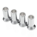 4 X TR414 Chrome Wheel Tyre Valve Caps Stem Covers 27mm 20mm Alloy Silver Set