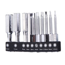 Drillpro 20pcs 60mm H1.5-H12 Hex Head Screwdriver Bit 1/4 Inch Hex Shank Metric Inch Magnetic Screwdriver Bits