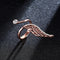 Trendy Finger Ring Rose Gold Plated Angel Wing Inlay Zircon Women Jewelry Anallergic