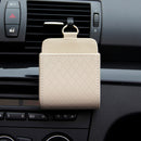 Car Supplies Air Outlet Storage Bag Car Leather Multi-function Compartment Air Outlet Mobile Phone Holder Storage Box Bag