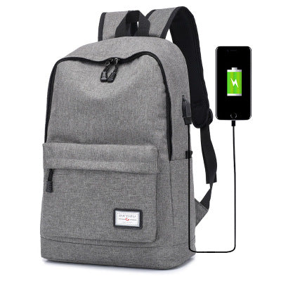 DXYIZU USB Charging Backpack Youth Fashional College Wind Bag Outdoor Travel Laptop Bag