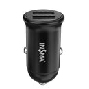 INSMA QC3.0+QC3.0(30W+30W) Dual USB Fast Charge Car Charger