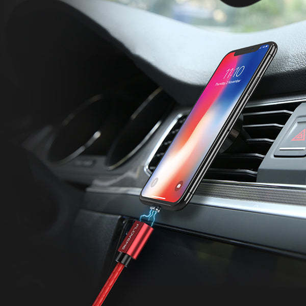 FLOVEME 3A LED Magnetic Micro USB Fast Charging Data Cable 1M For Samsung S7 S6 Xiaomi Redmi Note 5