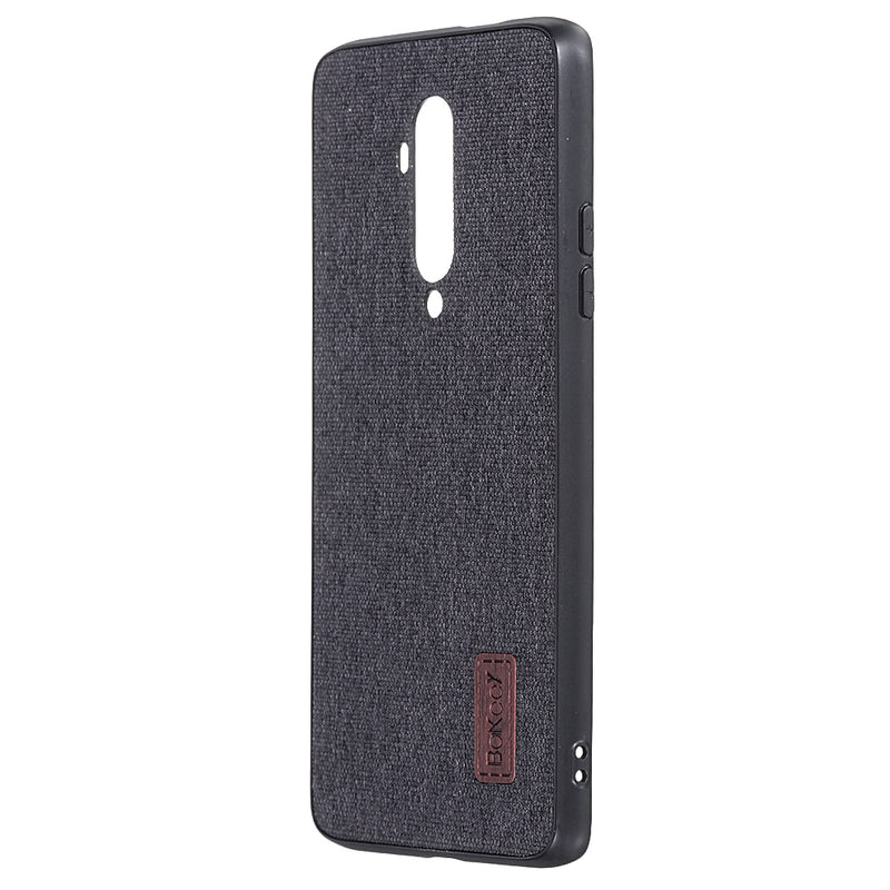 Bakeey Luxury Fabric Splice Soft Silicone Edge Shockproof Protective Case For OnePlus 7T Pro