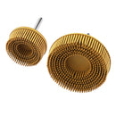 Drillpro Polishing Wheel Grit 50 80 120 Radial Bristle Disc 2 inch 3 inch Emery Rubber Abrasive Brush 1/4" 6.35mm for Dremel Accessories