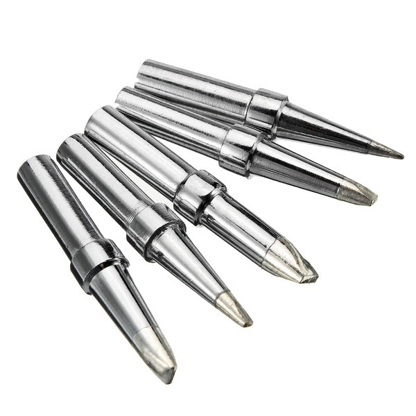 5Pcs Universial Lead Free Soldering Iron Tips for 5mm Diameter WELLER Soldering Iron Station