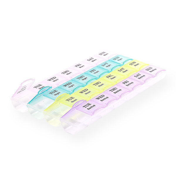 KCASA KC-JS2801 Travel Monthly Pill Organizer 28 Tablets Box Travel Medicine Storage Case